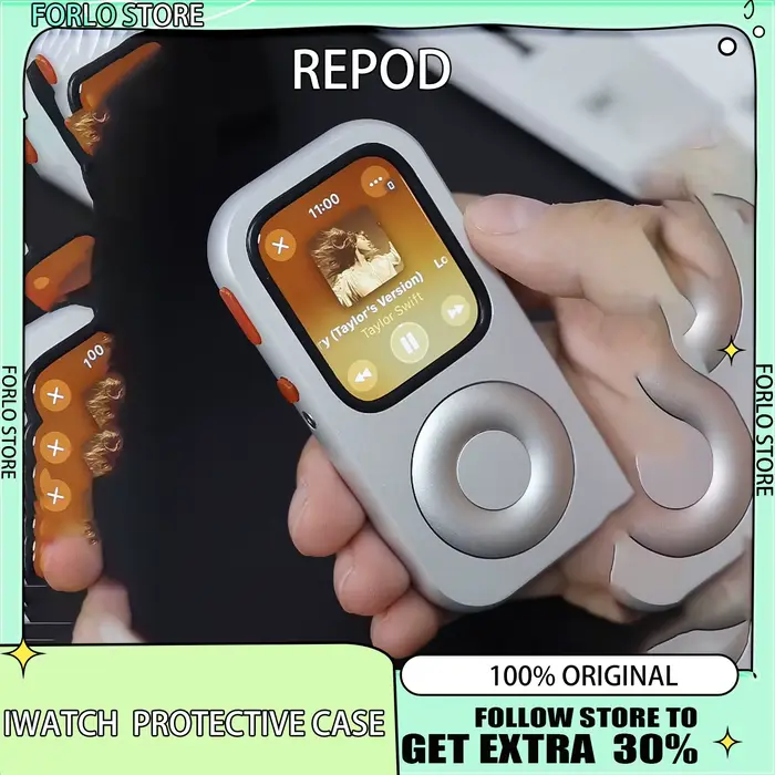 Étui de protection en alliage d'aluminium CNC de style rétro RePod pour Apple Watch Series 6 7 8 9 10