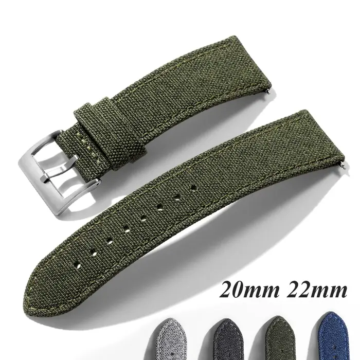Bracelet de montre en tissu voile 20mm 22mm