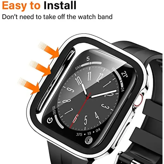 Boîtier de montre étanche + verre pour Apple Watch 40/41/42/44/45/46mm