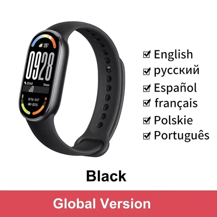 Version mondiale Xiaomi Smart Band 10 1.72 "AMOLED affichage 21 jours batterie 150 + Modes sportifs diffusion de la fréquence cardiaque montre intelligente 5ATM