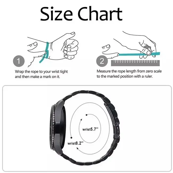 Bracelet en métal pour Amazfit Active 3 Premium/GTS 2 4 Mini