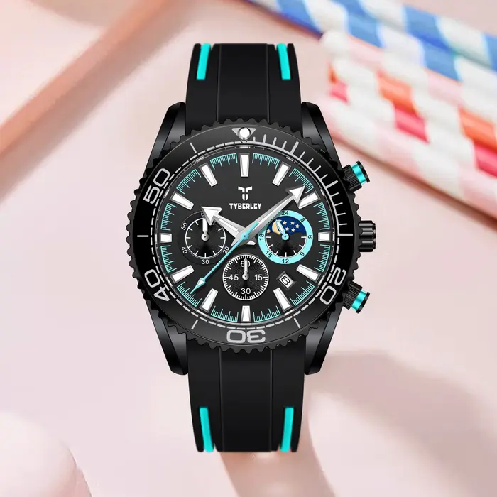 2025 nouvelle montre pour hommes TYBERLEY Top marque Design montres à Quartz de luxe pour homme haut sport horloges étanches homme montres cadeaux