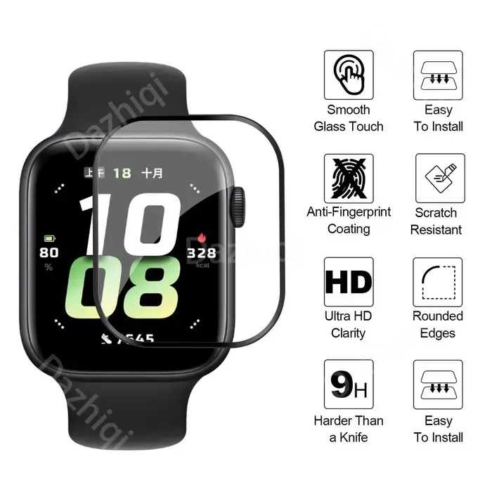 Film de protection incurvé 3D à couverture complète pour Honor Watch 5/X5/X5i/5 Pro/5 Ultra