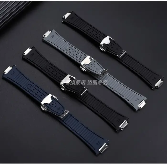 Bracelet de montre en cuir véritable pour homme