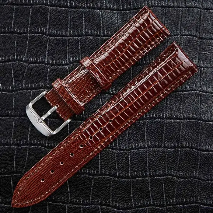 Bracelet de montre en cuir Texture lézard