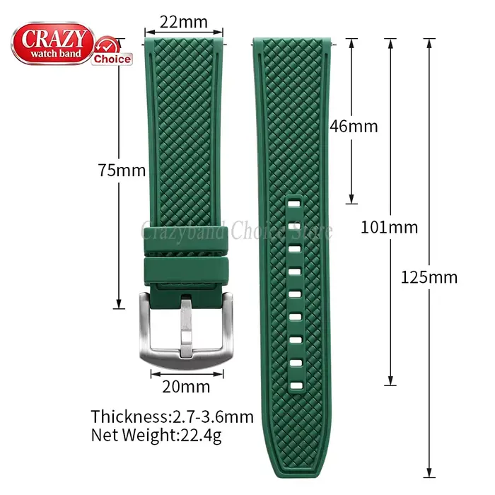 Bracelet de montre en silicone universel pour Seiko