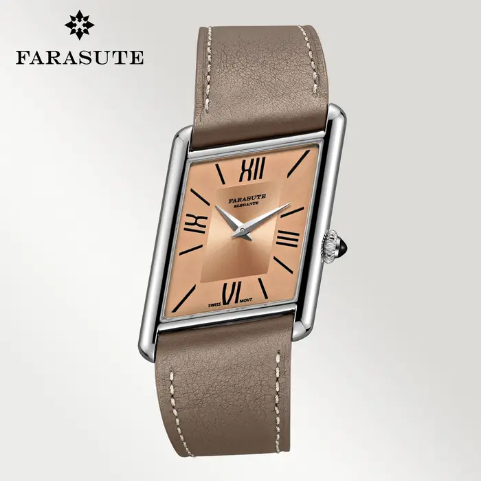 FARASUTE luxe carré sport montre pour hommes mouvement suisse étanche verre saphir acier inoxydable Quartz montre-bracelet mâle Reloj