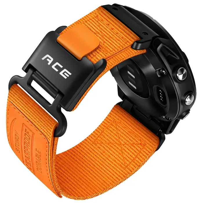 Bracelet de montre compatible avec les montres Garmin - Bracelet en nylon pour homme de 22 mm, adapté aux modèles Fenix 8/Forerunner 965/Approach S7