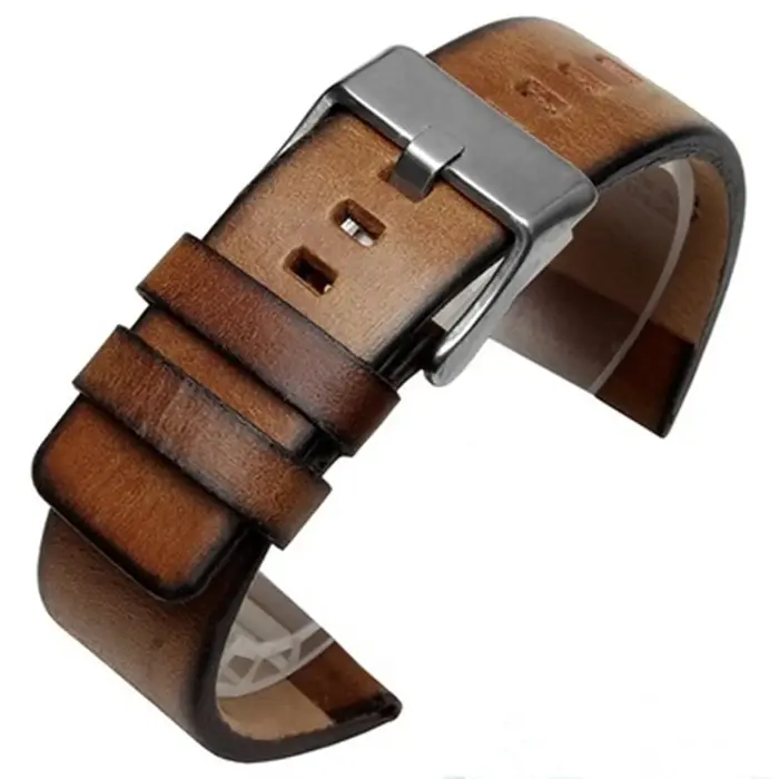 Bracelet de montre rétro Vintage en cuir véritable