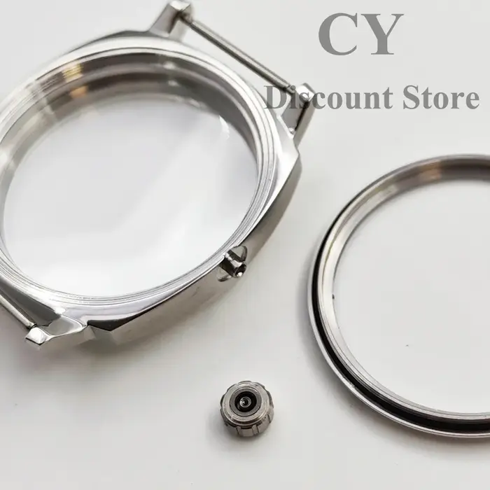 RICHUS ETA6497 Boîtier de montre 42mm en acier inoxydable argenté, verre saphir, compatible avec les mouvements ETA 6497 6498 ST3600, accessoire de montre