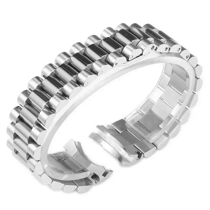 Bracelet de montre président à extrémité incurvée pour Seiko NH35 Datejust 904L Bracelet de montre e