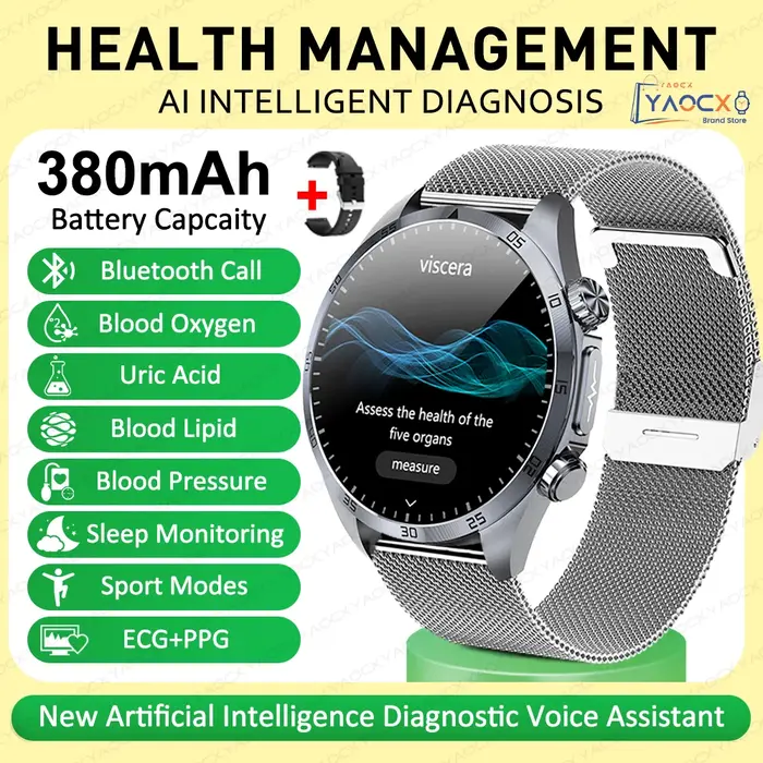 Nouvelle montre connectée 2026 améliorée avec fonctions de suivi de santé (ECG