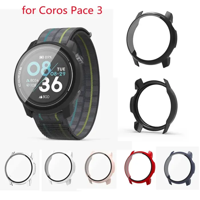 Coque de protection en verre et PC pour Coros Pace 3