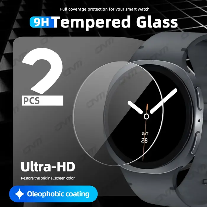 Verre trempé 9H pour Samsung Galaxy Watch 8 Classic 40mm 44mm 46mm Ultra (2025) 47mm