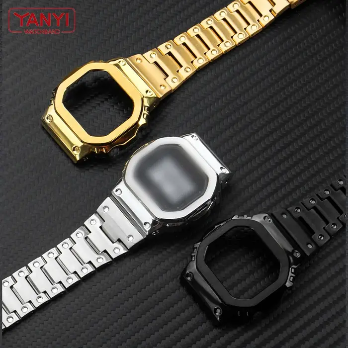 Bracelet de montre en acier inoxydable V4.0 pour Casio G-Shock DW-5600