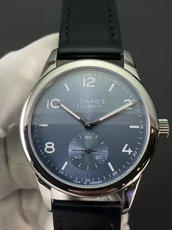 Montre mécanique automatique Bauhaus Club Minimalist 39,8 mm, mouvement Seagull ST1701, cadran bleu 