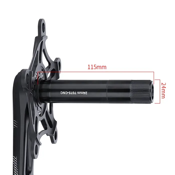 LP Litepro-Manivelle de vélo pliante en alliage d'aluminium, plateau simple, pédalier de vélo, plate