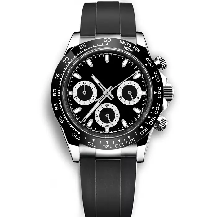 Corgeut luxe hommes 39mm montre à Quartz chronographe saphir à la mode à la mode sport bracelet en acier montre-bracelet logo personnalisé