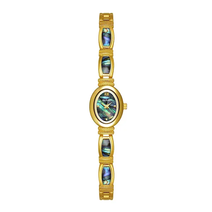 Cadran ovale femmes Bracelet montres haut de gamme de luxe dames montres pour femme horloge or conce