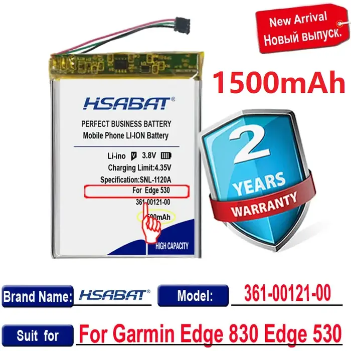 Batterie solaire pour Garmin Edge