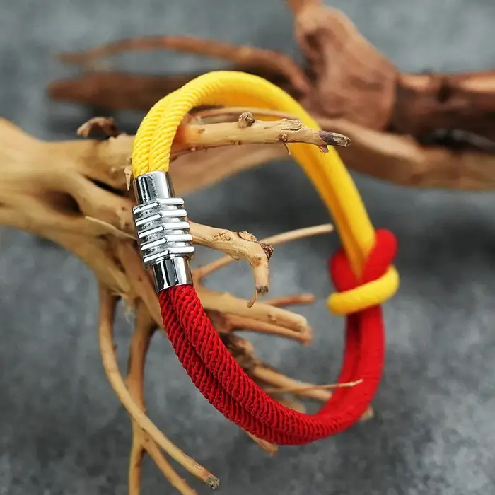 Bracelet en corde de choc de couleur audacieuse, 9 Styles, unisexe, corde de 4mm de qualité A, fermo