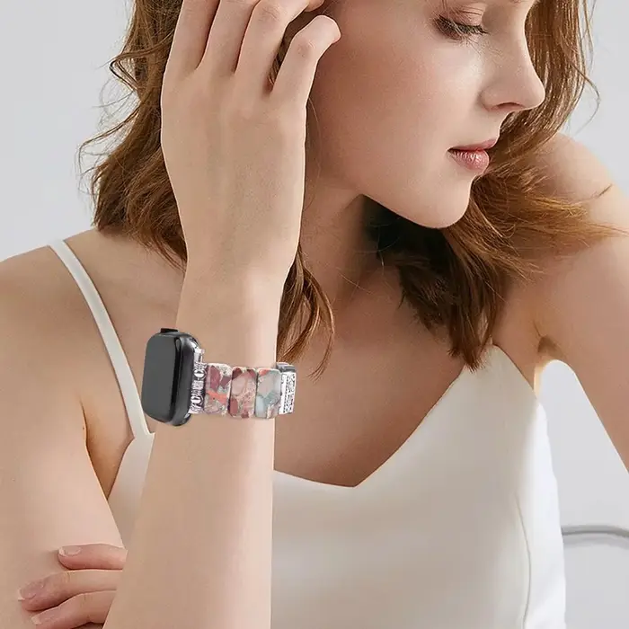 Bracelet en agate pour Apple Watch