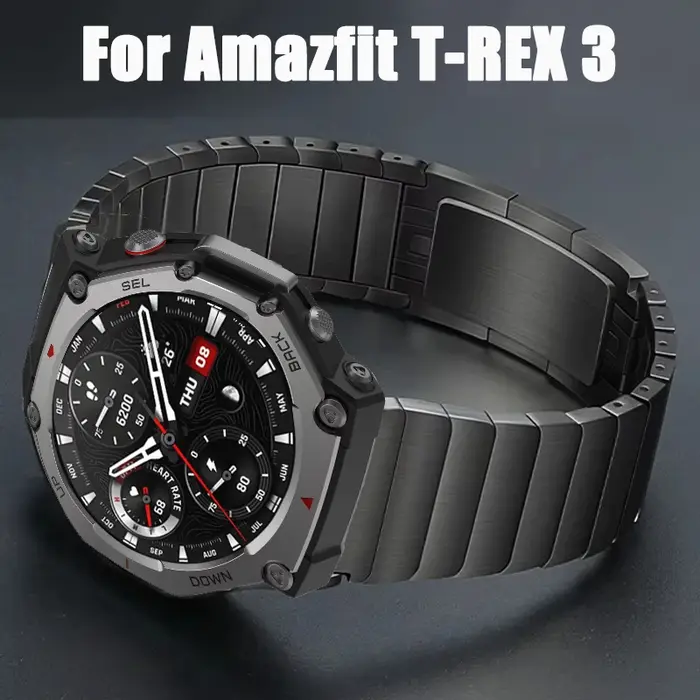 Bracelet en métal de luxe pour montre intelligente Amazfit t-rex 3
