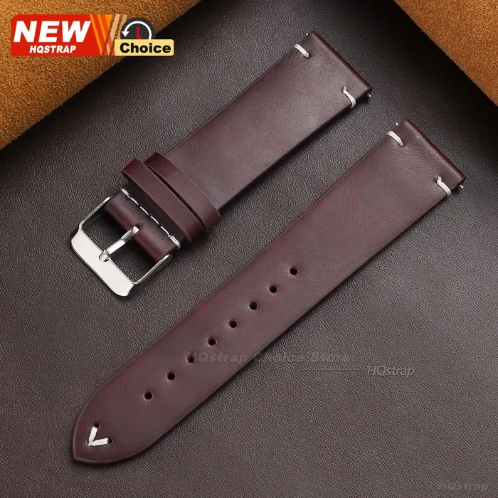 Nouveau bracelet de montre en PU marron et noir 18mm 20mm 22mm pour hommes et femmes, bracelet unive