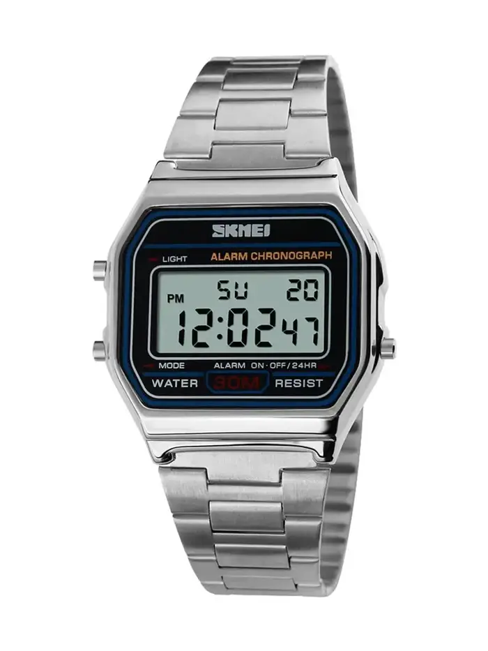 Skmei-Montre-bracelet de sport DNono en acier inoxydable pour homme, montre-bracelet numérique étanc