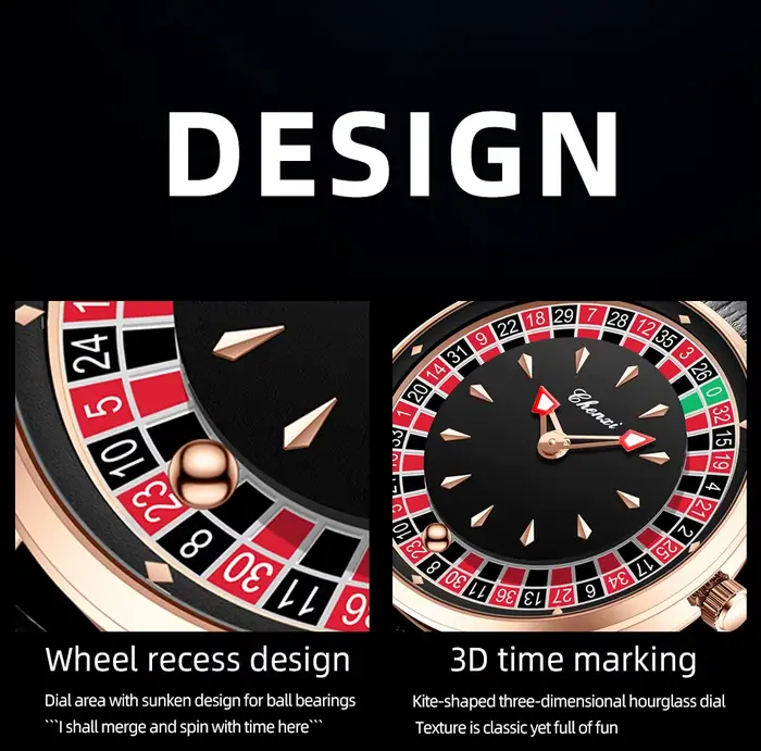 Montre à quartz pour homme de la marque haut de gamme CHENXI 360 °