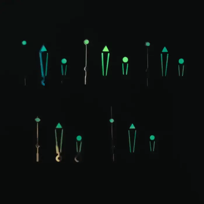 Aiguilles de montre lumineuses, compatibles avec les mouvements NH35 NH36.