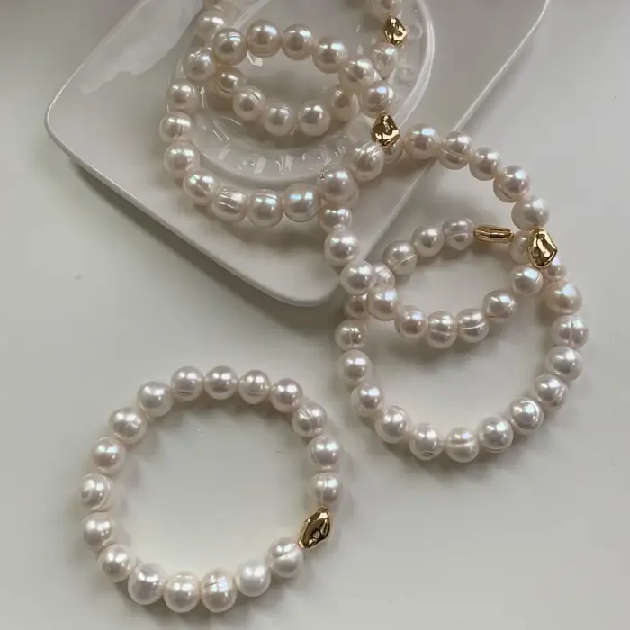 Bracelet de perles d'eau douce naturelles pour femme