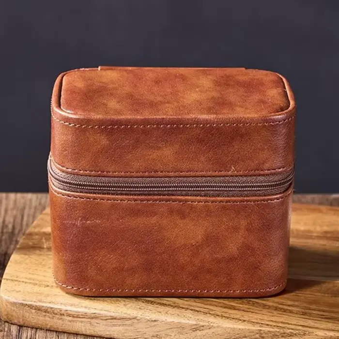 Boîte de montre de luxe Vintage en cuir