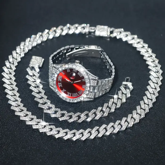 Ensemble de montres en argent pour hommes