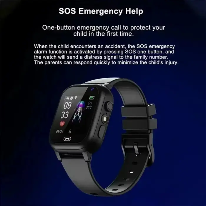 Montre connectée pour enfants Lenovo NEW 5G GPS avec caméra, appel SOS, étanche, prise en charge de la carte SIM, écouteurs, vidéo HD, reloj inteligente pour garçon