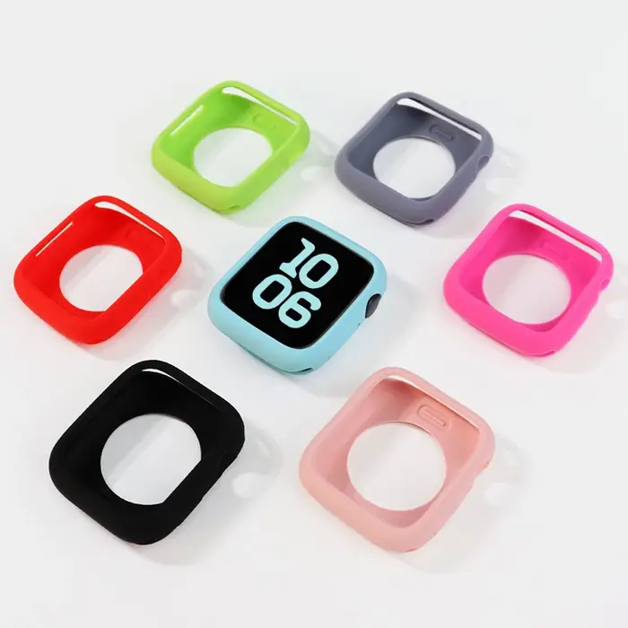Soft Silicone Case for Apple Watch 11-10 46mm 42/40/44/41/45mm Bumper protector Cover iwatch Series 9 8 7 6 5 4 SE 3 Accessories