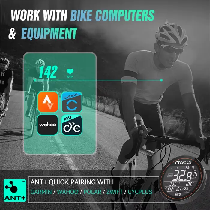 CYCPLUS capteur de fréquence cardiaque brassard ceinture de poignet Bluetooth ANT + moniteur de Fitness pour ordinateur de vélo GPS Garmin Wahoo