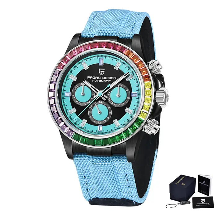 PAGANI DESIGN PD-1732 montre mécanique automatique 40MM V2 cercle arc-en-ciel montre-bracelet multif