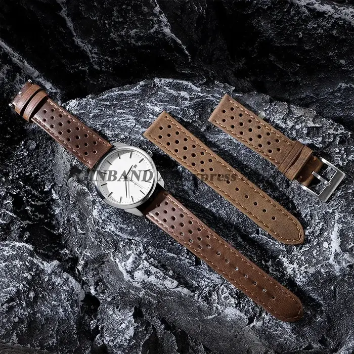 Pour Seiko pour Omega 18/20/22mm Bracelet de montre en cire d'huile Vintage