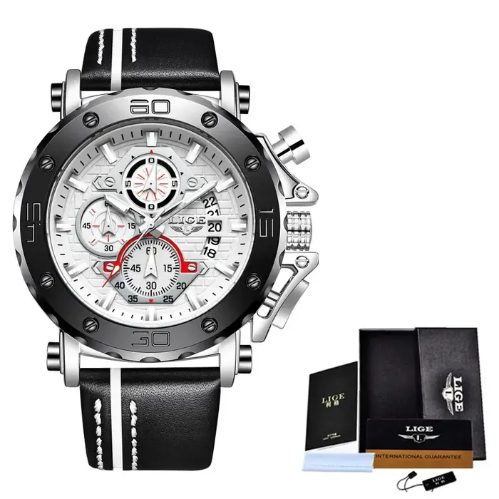 LIGE 2025 nouvelle entreprise Silicone hommes montres haut de gamme montre à Quartz de luxe pour hom