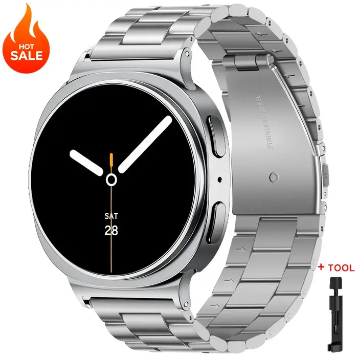 Bracelet en métal pour Samsung Galaxy Watch 8 40mm 44mm 8 classique 46mm