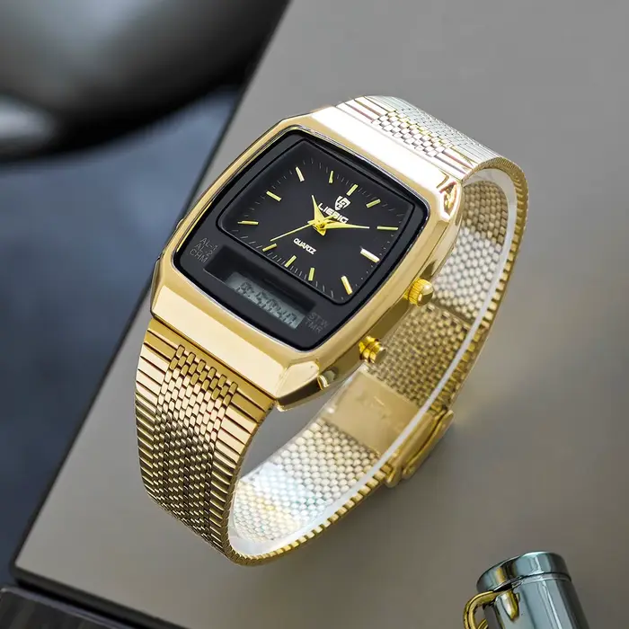 Montres à quartz LIEBIG de luxe à double affichage pour hommes et femmes