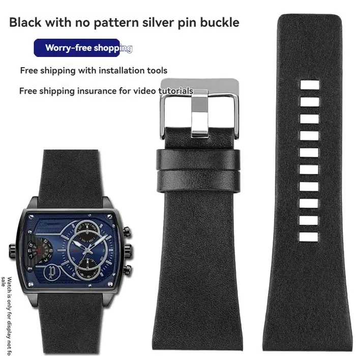 Bracelet de montre pour montres diesel DZ4386 1657 1399 1206 423 noir Band22mm 24mm 26mm 27mm 28mm 3