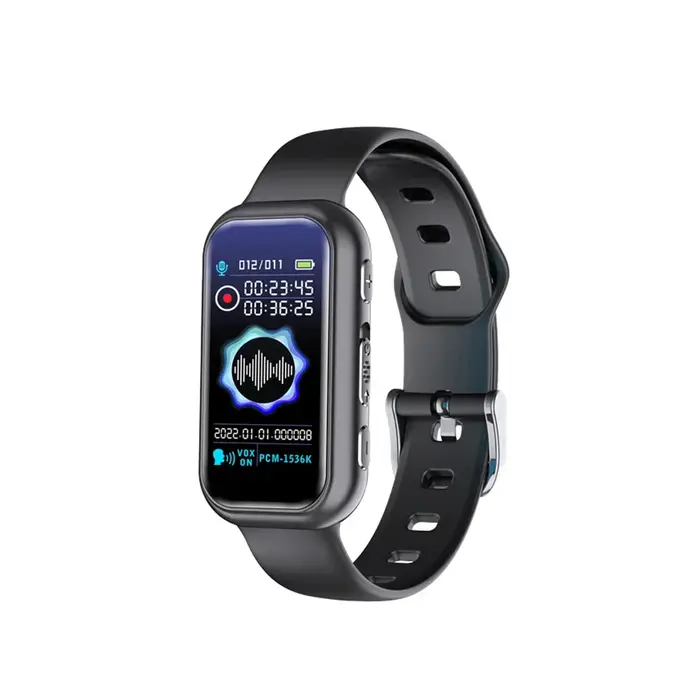 Montre connectée avec enregistreur vocal HD, réduction du bruit, enregistrement avec heure, lecteur 