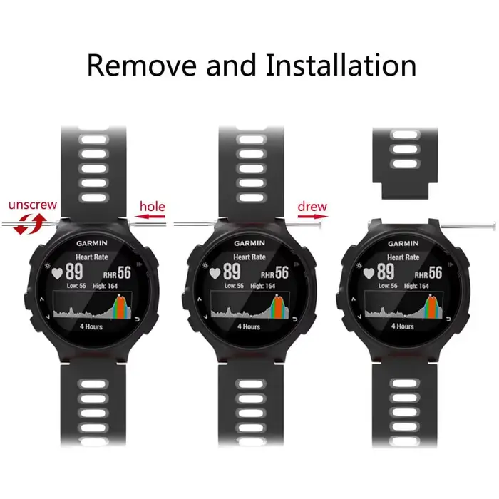 Bracelet de montre pour Garmin Forerunner 235 220 230 620 630 735XT, bracelet en Silicone souple, accessoires de montre intelligente