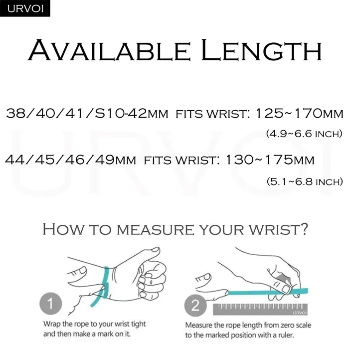 URVOI Hapi Attelage Double Tour pour bracelet Apple Watch Series 12 11 10 9 8 7 6 SE, bracelet en cuir fin pour iWatch, bracelet à boucle en H