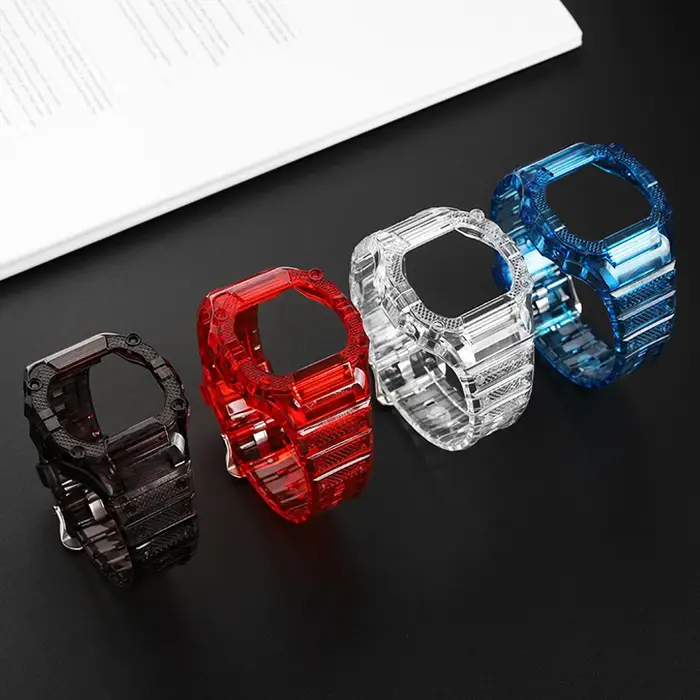 Jelly transparent watch strap set