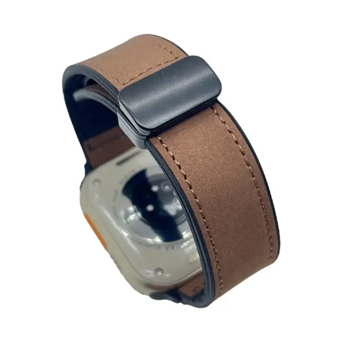 Bracelets de montre en cuir pour Apple Watch Starp 44mm 42 46 49mm 45 41 38mm Bracelet iWatch série 9 8 3 SE 6 7 10