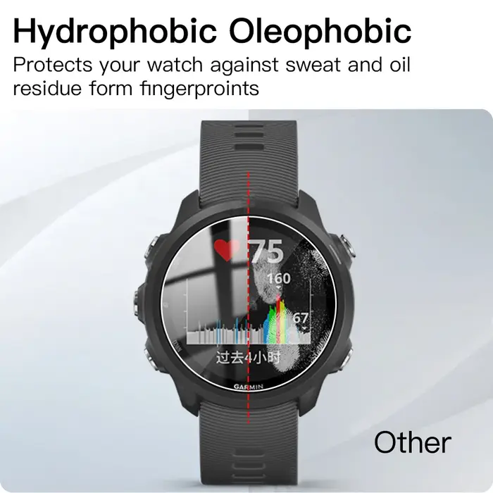 Film de protection d'écran de montre transparent, 1 à 5 pièces, pour Garmin Forerunner 55/235/245/245M/255/255S/645/935/945/955, protection en verre trempé 9H