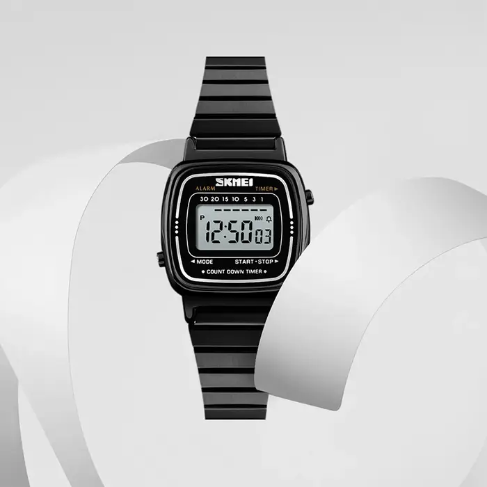 SKMEI – montre numérique dorée pour hommes et femmes
